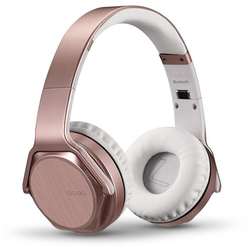 Беспроводные наушникиколонка SODO MH3 Bluetooth AUX 400 мАч розовое золото NFCTFFM 300000₽