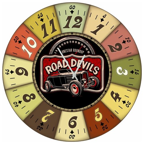 фото Svs настенные часы svs 4002392 road devills