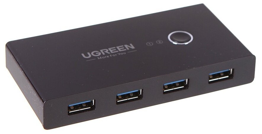 Разветвитель портов UGREEN 2 In 4 Out USB 3.0 Sharing Switch Box US216 (30768)