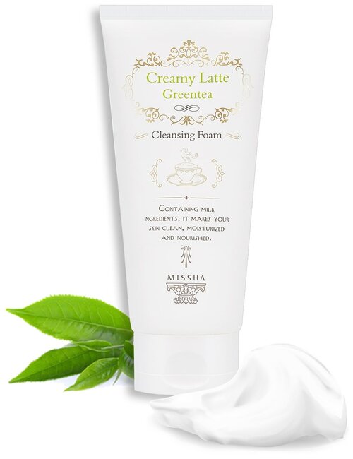 Missha пенка для лица очищающая Creamy Latte Green Tea Cleansing Foam, 172 мл