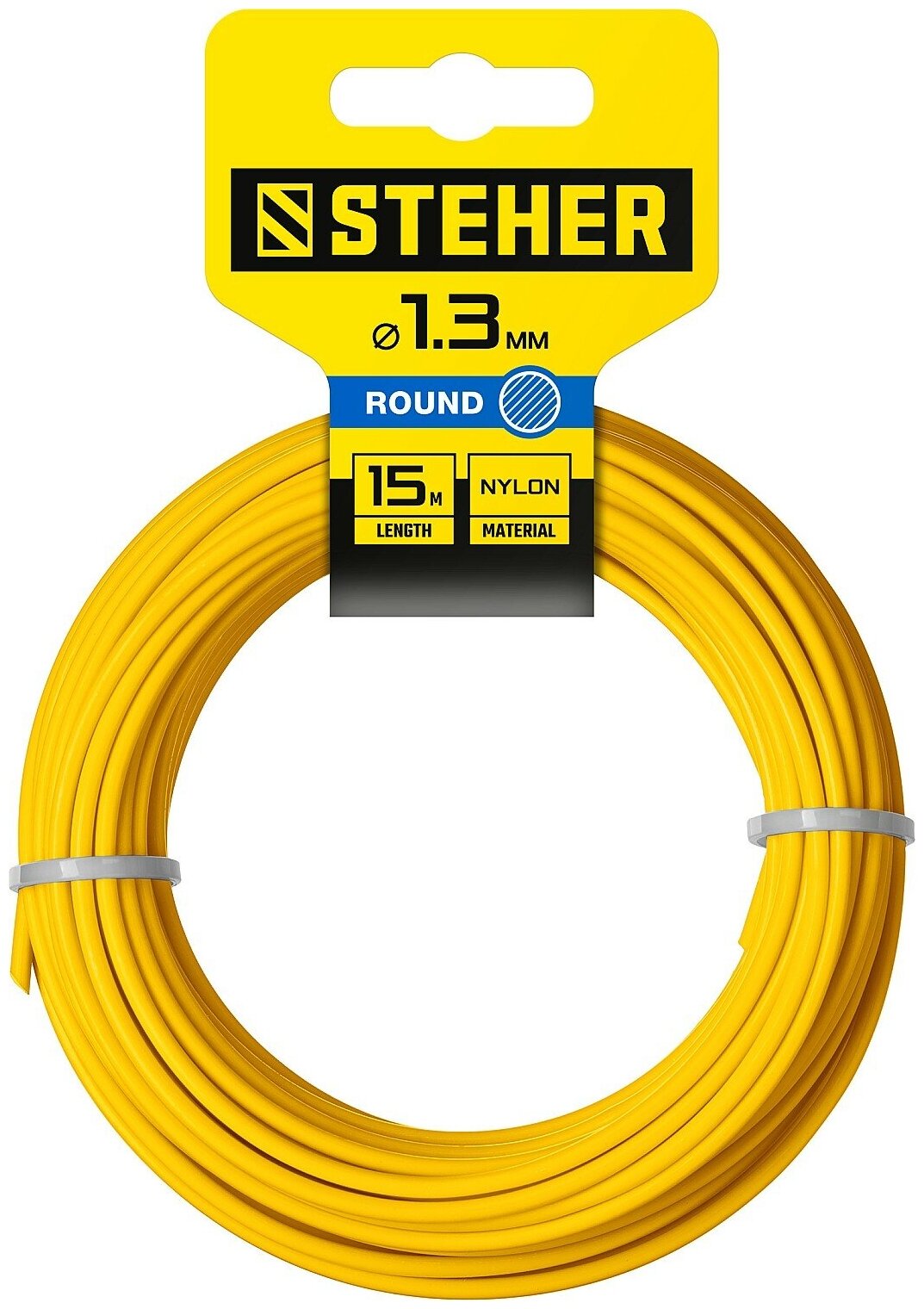 фото Леска для триммера круг 15 м STEHER