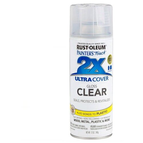 Rust-Oleum Ultra Cover 2x Clear Spray Защитный универсальный лак (бесцветный, глянцевый, 0,34 кг)