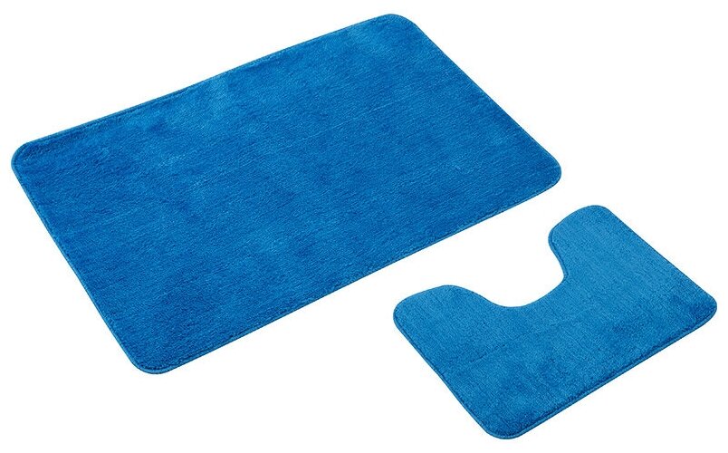 Набор ковриков для ванной и туалета "Duet" 2 шт, цвет - голубой (102513)