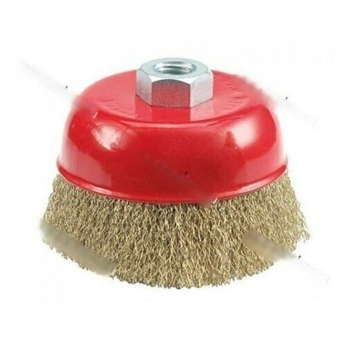 Щетка для ушм чашечная металлическая 75мм vorel 06970 sale