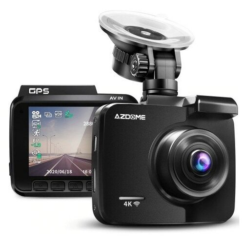 Видеорегистратор автомобильный AZDOME GS63H, сенсор SONY IMX335, разрешение 2880х2160(4К), встроенный GPS и WiFi