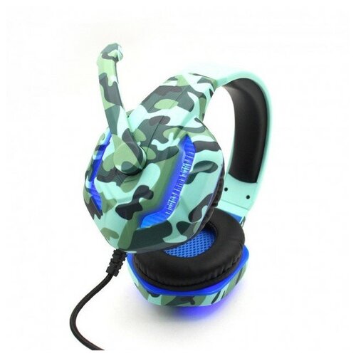 Наушники проводные KOMC G312 GAME головные камуфляж синий 195000₽