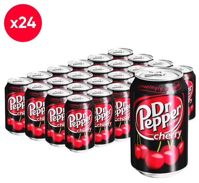 Напиток газированный Dr.Pepper 24 ШТ CHERRY - фотография № 4