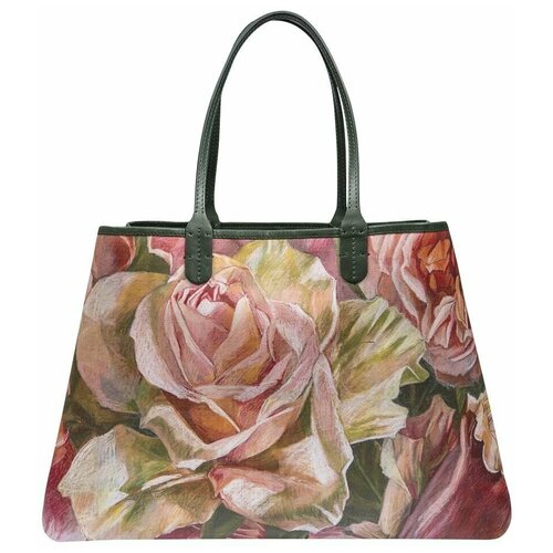 Сумка шоппер GOURJI Розы 56х29х14 см сафьяно