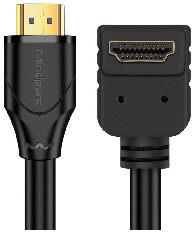 Кабель HDMI (M) Male L образный ( угловой ) UP - HDMI (M) Male 2.0v 4k/60Hz Mindpure HD008