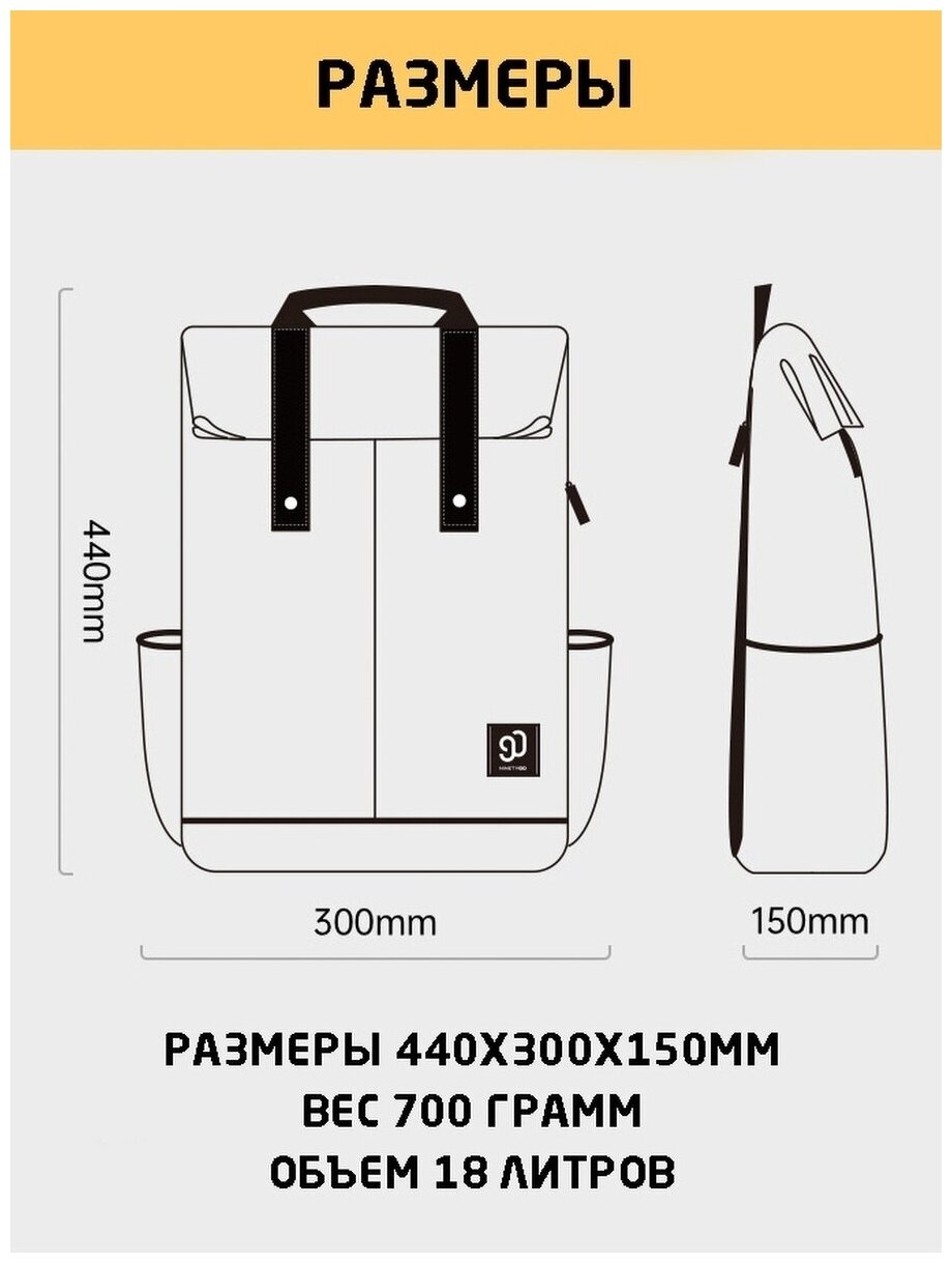 Рюкзак Xiaomi 90Fun College Leisure Backpack Black