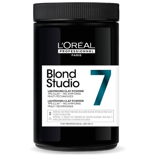 обесцвечивающая пудра с бондингом blond studio bonder inside lightening powder 500г L'Oreal Professionnel, Пудра-глина для обесцвечивания 7 тон Blond Studio 500 гр
