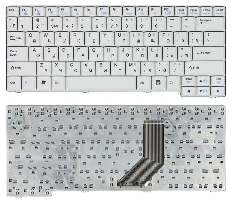 Клавиатура для ноутбуков LG E200 E210 E300 E310 ED310 RU White