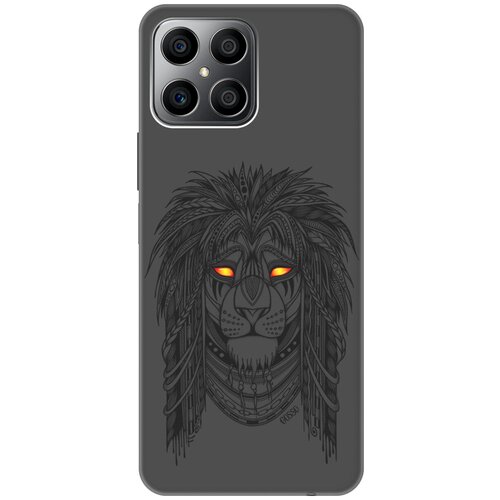 Матовый Soft Touch силиконовый чехол на Honor X8, Хонор Икс 8 с 3D принтом Grand Leo черный матовый soft touch силиконовый чехол на honor x8 хонор икс 8 с 3d принтом grand leo черный