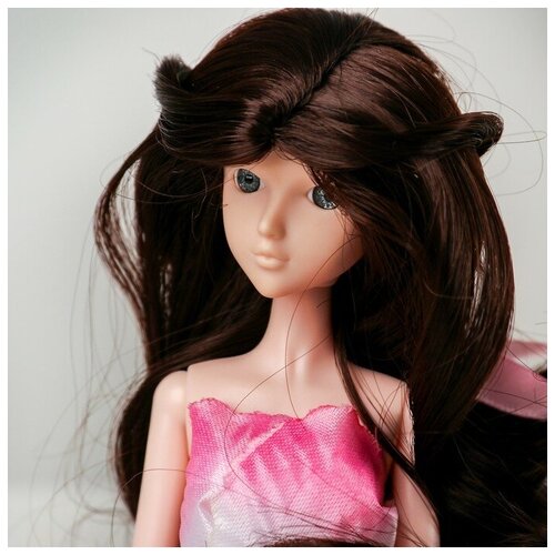 Волосы для кукол КНР Волнистые с хвостиком размер маленький, 4А (4275527)