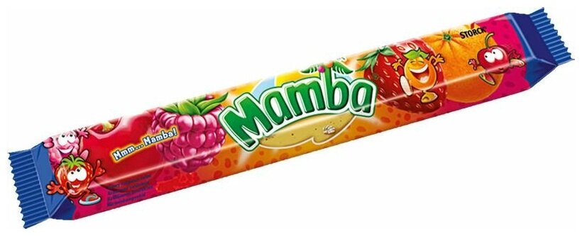 Конфеты жевательные Mamba клубника-малина-апельсин-вишня 79,5 г