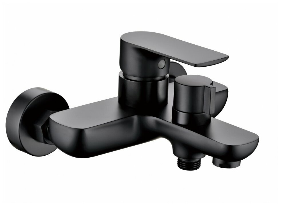 Смеситель для ванны с ручным душем Grocenberg GB8009 Черный матовый
