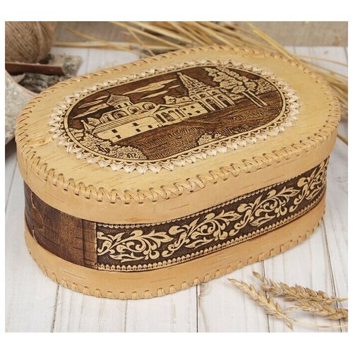 Батонница Собор 30х18х10 см береста 3982₽