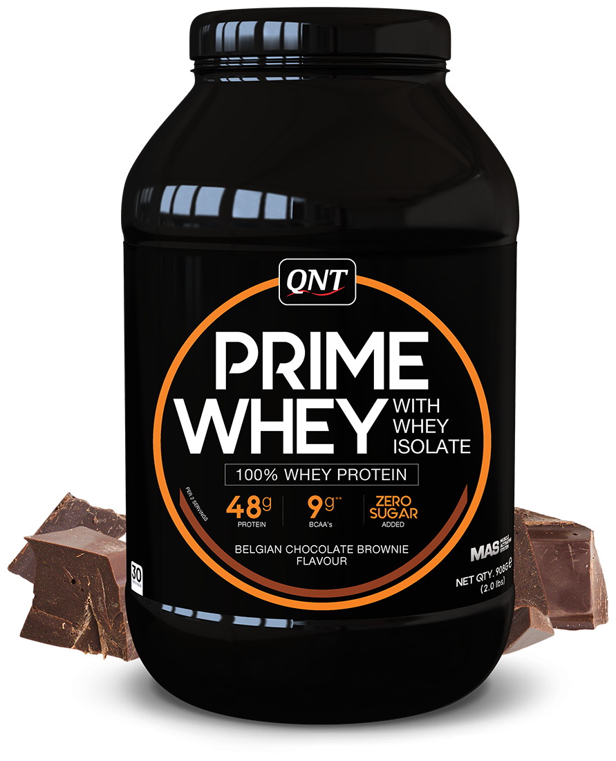 QNT Prime Whey 908g Belgian Choco Brownie/"Прайм Вэй" со вкусом бельгийский шоколад брауни 908 гр