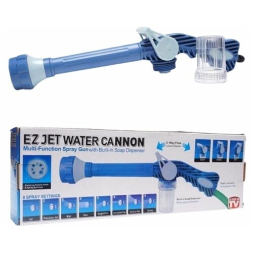 Благодатный мир Насадка-распылитель воды EZ JET WATER CANNON поливочный пистолет распылитель jet easy 8 режимов