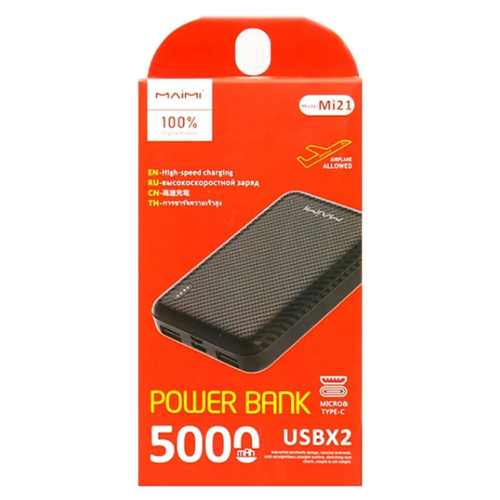 Внешний аккумулятор Maimi Power Bank 5000 mAh. Модель: Mi21