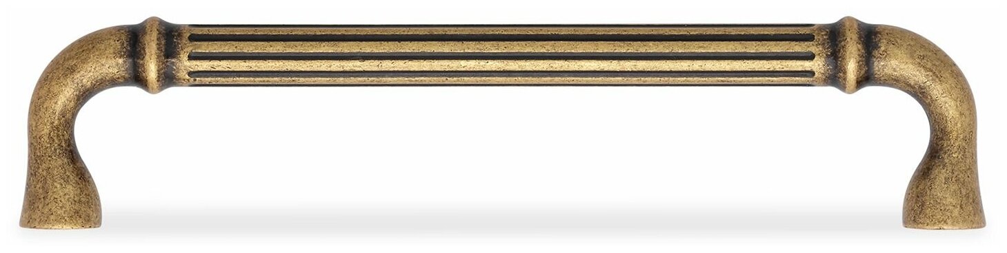 Ручка мебельная RIGATA, длина - 139 мм, установочный размер - 128 мм, цвет -MAB - Матовая старинная латунь, материал-цинк-алюминий, RS531MAB - фотография № 2