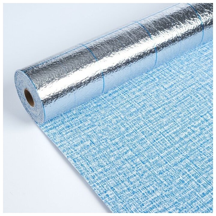 фото Панель ПВХ самоклеящаяся в рулоне синяя, 2,8м, 50см, толщ2мм