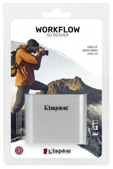 Картридер Kingston Workflow SD (SDXC) Card Reader, USB 3.2, Gen1, Type-C