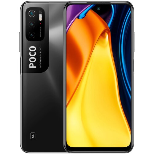 смартфон xiaomi poco m5 4 64 гб global dual nano sim черный Смартфон Xiaomi POCO M3 Pro 5G 4/64 ГБ Global, Dual nano SIM, заряженный черный