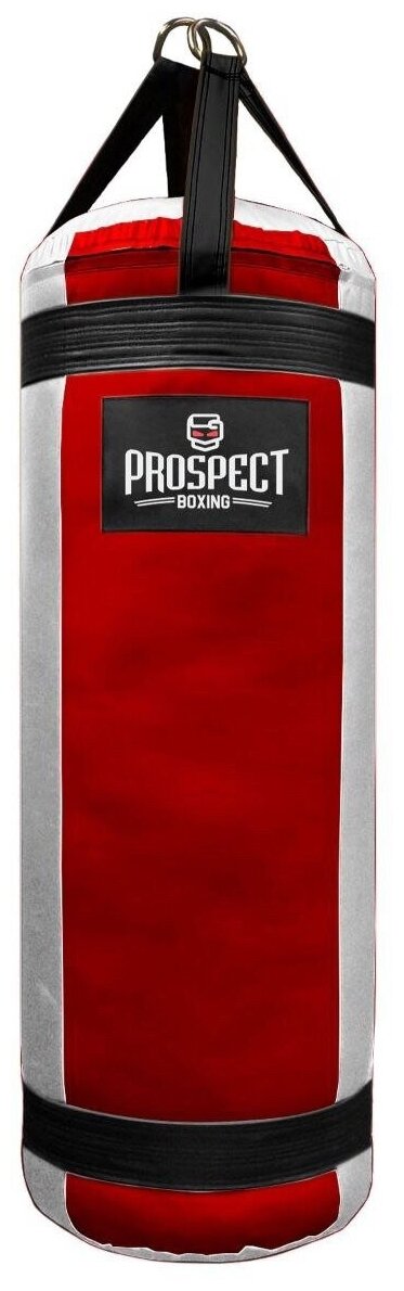 Вертикальный боксерский мешок Prospect Boxing 150*40 55кг красно-белый