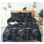 Постельное белье Grazia Textile Modern Black Marble M015, сатин - изображение