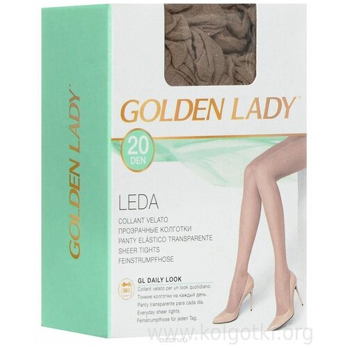 Колготки Golden Lady Leda, 20 den, размер 2, бежевый колготки golden lady leda mara 20 den размер 2 s черный