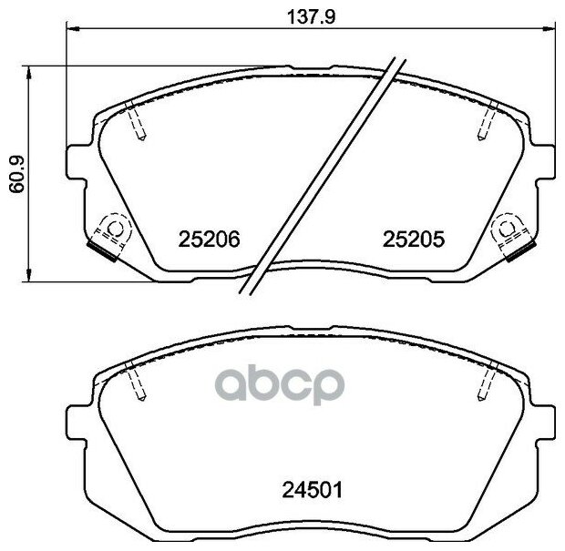 Колодки Тормозные Дисковые Передн. I40 (Vf) I40 Cw (Vf) Ix35 (Lm El Elh) Tucson (Jm) Tucson (Lm E Mintex арт. mdb3166