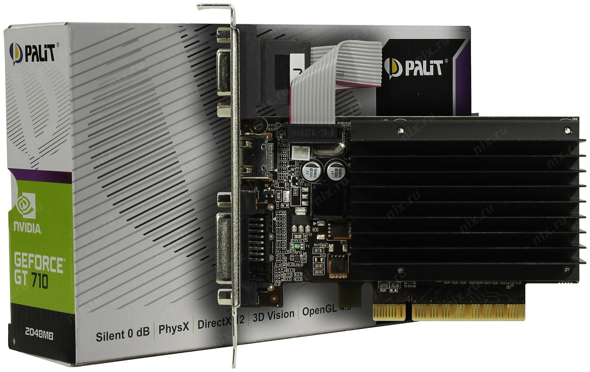 Видеокарта Palit GeForce GT 710 2 ГБ, GDDR3, черный