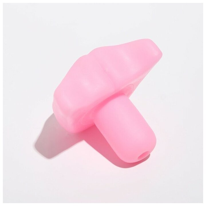 Игрушка для собак Пижон "Улыбка", пищащая, 9 см, розовые губы - фотография № 3