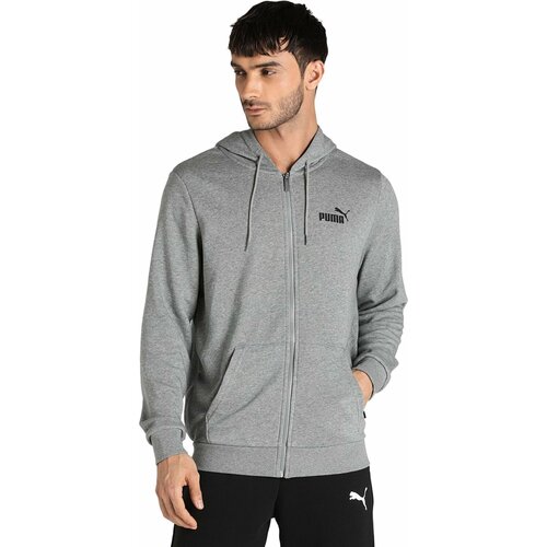 Толстовка PUMA Ess Small Logo Fz Hoodie, размер XXL, черный