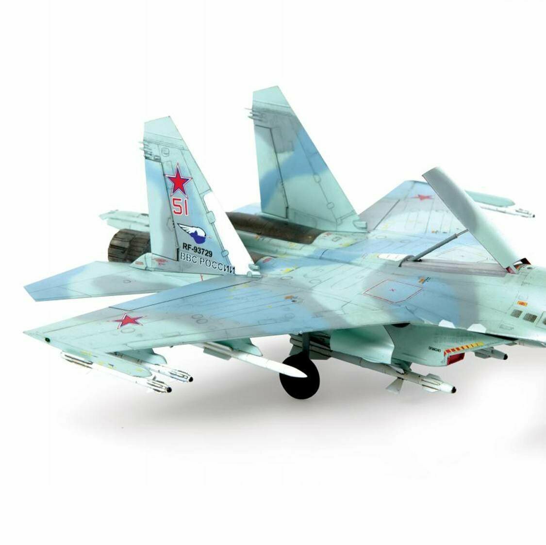 ZVEZDA Сборная модель Российский многоцелевой истребитель завоевания превосходства в воздухе Су-27СМ, подарочный набор - фото №14