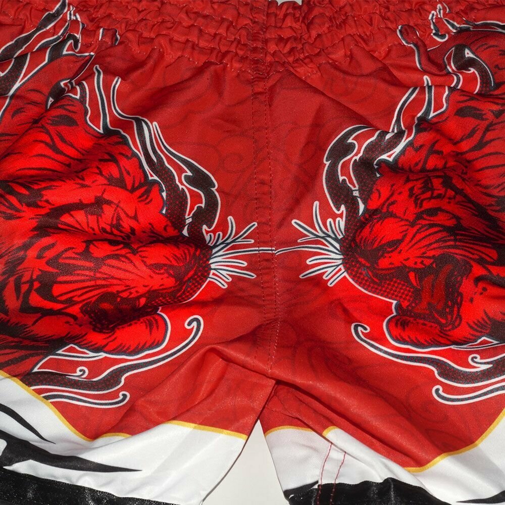 Трусы боксерские Born to be Muaythai Базовая коллекция, размер M, черный, красный — фото 1