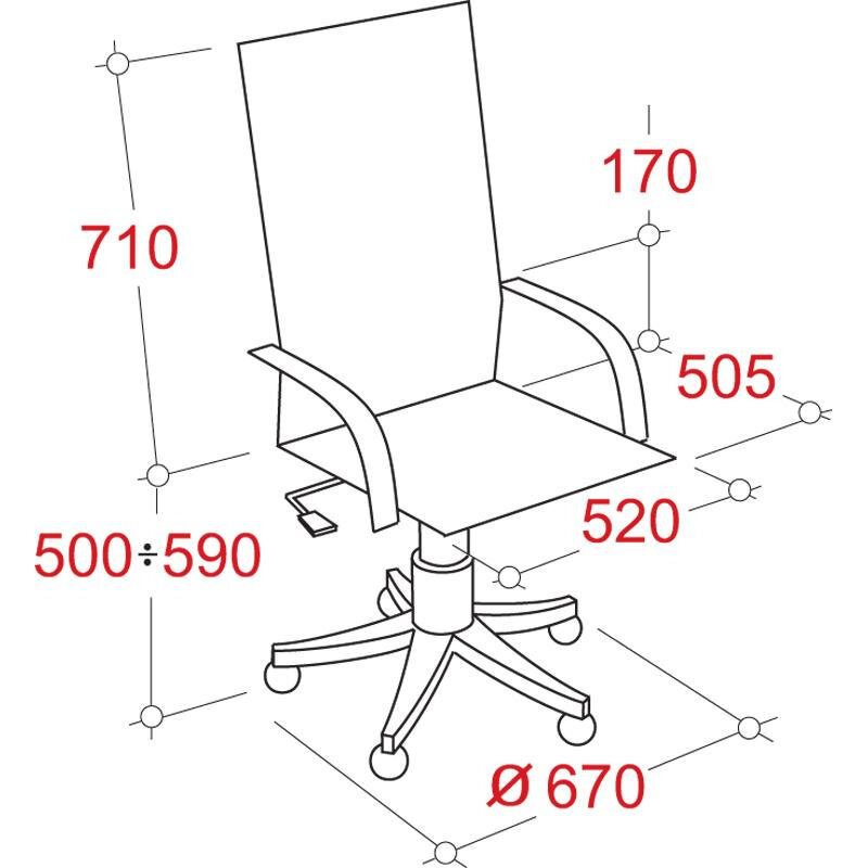 Кресло руководителя Easy Chair 524 TPU к/з черный, хром