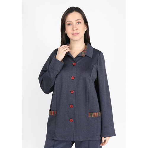 Блуза  Gala Grosso, размер 52, синий