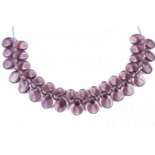 Бусины Pip beads 5х7мм, цвет 20040 аметист, 701-017 прозрачный, 20шт