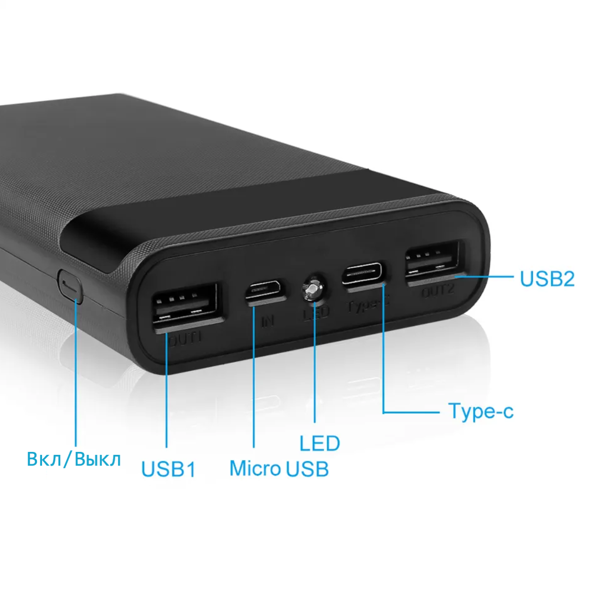 Корпус Run Energy для Power Bank 5V/2.1A 4х18650 (KA4)