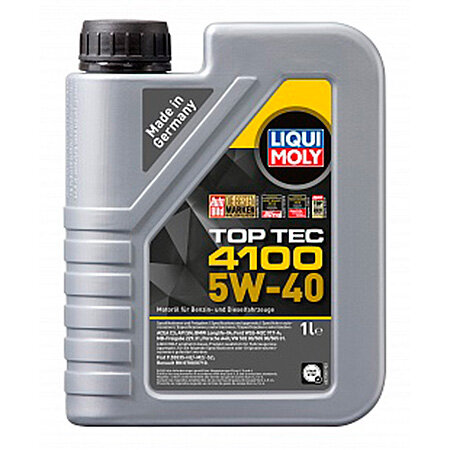 Масло моторное Liqui Moly TOP TEC 4100, 5W40, 1 л. (арт. 7500) LM-5W40-4100-1L