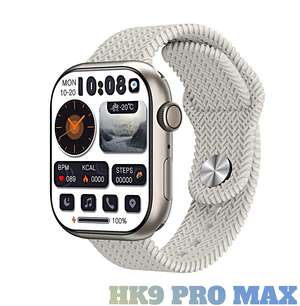 Смарт часы HK9 PRO MAX Умные часы PREMIUM Series Smart Watch LSD, iOS, Android, Bluetooth звонки, Уведомления, Cеребристый
