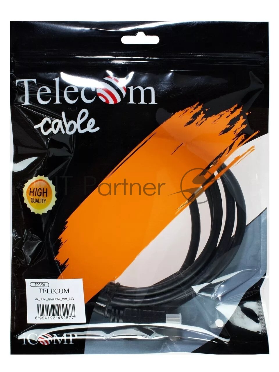 Кабель соединительный аудио-видео Telecom, HDMI (m) - HDMI (m) , ver 2.0, 3м, GOLD, черный [tcg200-3m] Noname - фото №12