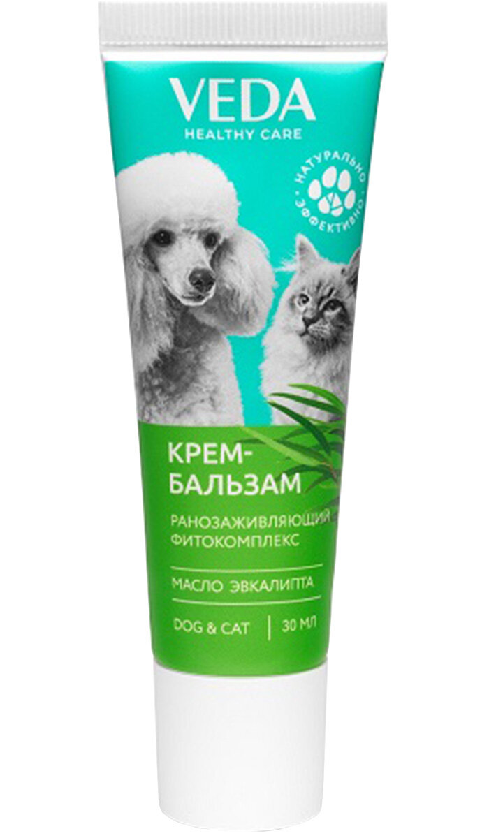 VEDA крем-бальзам для собак и кошек с ранозаживляющим фитокомплексом и маслом эвкалипта 30 мл 1 шт