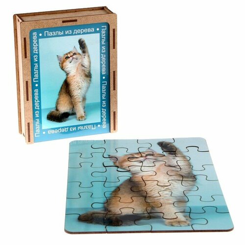 Апилка Пазл серия фантазия «Котик», 24 детали, размер — 28 × 18,5 см