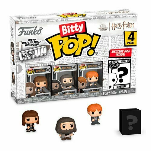 Набор фигурок Funko Bitty POP: Harry Potter - Hermione in Robe, 4 шт фигурка funko bitty pop harry potter гарри поттер s2 hermione hagrid ron mystery 1 of 4 4pk 71316