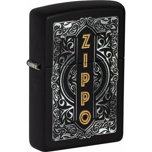 Зажигалка ZIPPO Classic с покрытием Black Matte, латунь/сталь, черная, 38x13x57 мм