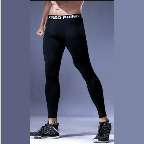 Тайтсы Xinso Prince, размер XL, черный быстросохнущие мужские трико для бега штаны компрессионные тренировочные леггинсы с принтом для баскетбола эластичная одежда для тренаж