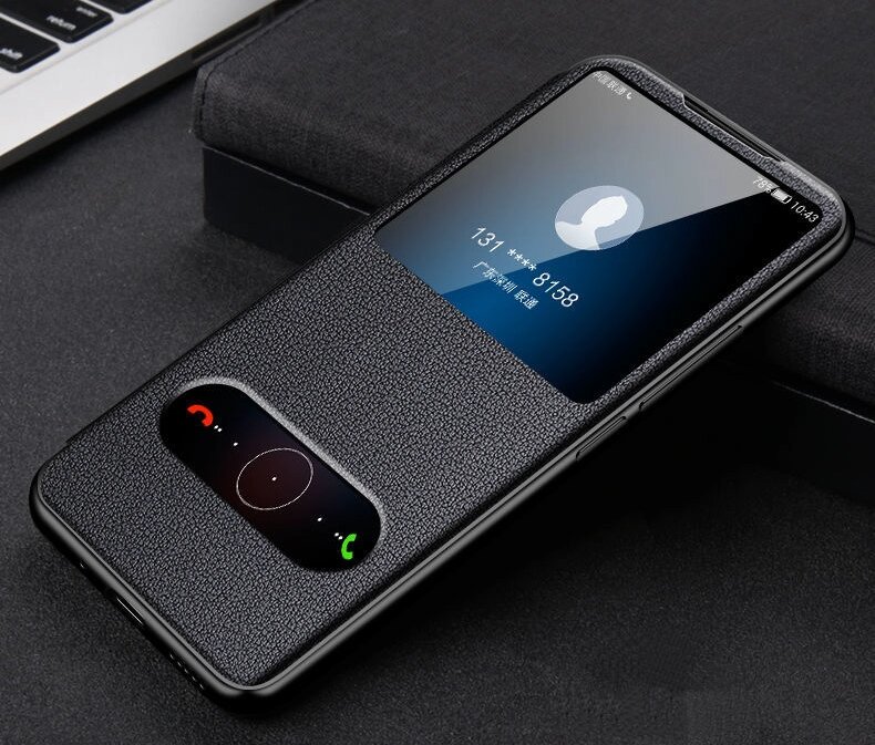 Чехол-книжка MyPads Anteprima для Honor X9 / X30 / X40 GT / X40 GT Racing / Magic4 Lite 5G с окном вызова предпросмотра и свайпом черный